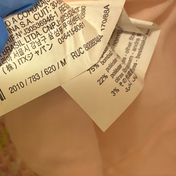 NWOT Zara Tweed Crop Vest in Pink Green Jewel Buttons Size Medium - Picture 7 of 7